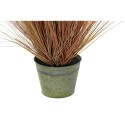 Planta Decorativa DKD Home Decor Cubo 30 x 30 x 106 cm Laranja Polietileno Castanho-avermelhado Latão (2 Unidades)