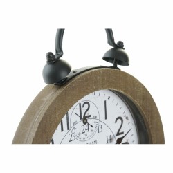 Reloj de Mesa DKD Home Decor Natural MDF Blanco Hierro (24 x 5 x 30 cm)