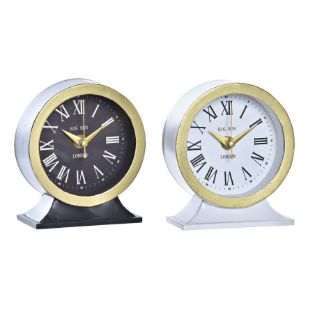 Horloge de table DKD Home Decor Blanc Noir Verre Fer 12 x 6 x 13 cm (2 Unités) Horloge de table DKD Home Decor Blanc Noir Verre Fer 12 x 6 x 13 cm (2 Unités)