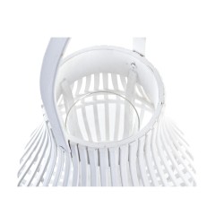 Lanterna DKD Home Decor Bianco Multicolore Metallo Bambù Cristallo Città 30 x 40 cm 29 x 29 x 34 cm