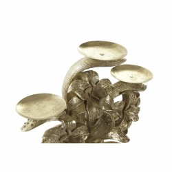 Kerzenleuchter DKD Home Decor 26 x 12 x 23 cm Blume Gold Harz