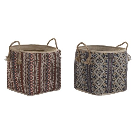 Korb DKD Home Decor 40 x 40 x 48 cm Jute Seegras Boho (2 Stück) Korb DKD Home Decor 40 x 40 x 48 cm Jute Seegras Boho (2 Stück)