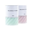 Candle DKD Home Decor Relax Turquoise Light Pink Spirals Wax (2 Units) (7 x 7 x 14 cm)