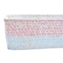 Conjunto de Cestas DKD Home Decor Poliéster 8,5 cm 26 x 26 x 9 cm Fibra natural Boho Mediterrâneo (4 Peças)