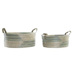 Conjunto de Cestas DKD Home Decor Tropical (45 x 35 x 18 cm)