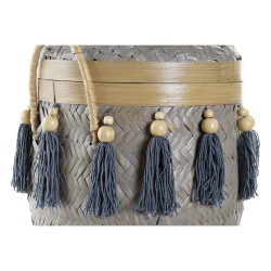Juego de Cestas DKD Home Decor 39 x 39 x 55 cm Bambú Flecos Boho