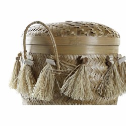 Juego de Cestas DKD Home Decor 39 x 39 x 55 cm Bambú Flecos Boho