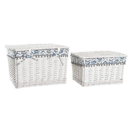 Juego de Cestas DKD Home Decor Poliéster Mimbre (45 x 35 x 30 cm) Juego de Cestas DKD Home Decor Poliéster Mimbre (45 x 35 x 30 cm)