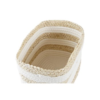 Cabaz DKD Home Decor 28 x 20 x 18 cm Fibra natural