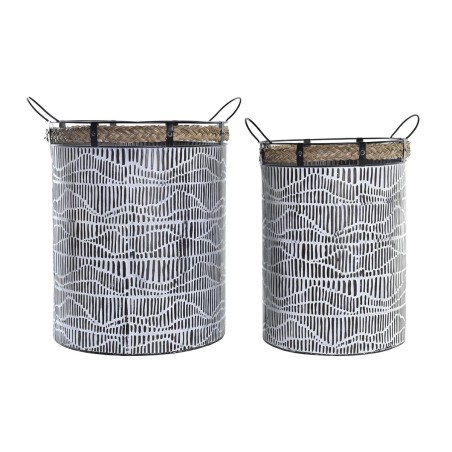 Set de basket DKD Home Decor Corde Fer (52 x 42 x 58 cm) Set de basket DKD Home Decor Corde Fer (52 x 42 x 58 cm)