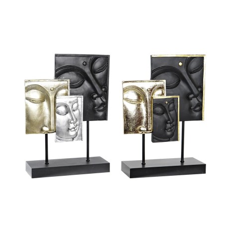 Figurine Décorative DKD Home Decor Noir Doré Buda Oriental 22,5 x 8 x 30,7 cm (2 Unités) Figurine Décorative DKD Home Decor Noir Doré Buda Oriental 22,5 x 8 x 30,7 cm (2 Unités)