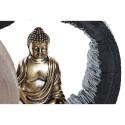 Figura Decorativa DKD Home Decor Preto Dourado Buda Oriental 20,8 x 6 x 18,5 cm (2 Unidades)