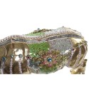 Statua Decorativa DKD Home Decor Dorato Resina Multicolore Rinoceronte (55 x 17,5 x 25 cm)