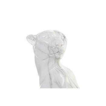 Figura Decorativa DKD Home Decor Cinzento Branco Leopardo Resina Mármore (25 x 18 x 41 cm)