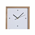 Wanduhr DKD Home Decor Weiß Braun Holz Aluminium Häuser Urban 20 x 4 x 30 cm