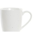 Juego de 4 Tazas Mug DKD Home Decor Blanco Natural Madera de caucho Gres 300 ml 19 x 13 x 31 cm