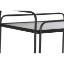 Mueble Camarera DKD Home Decor Negro Metal Cristal 60,5 x 40,5 x 75,5 cm
