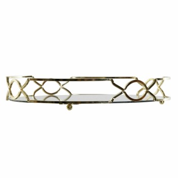 Plateau apéritif DKD Home Decor Miroir Métal (30 x 30 x 5 cm)