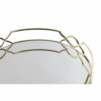Plateau apéritif DKD Home Decor Miroir Métal (30 x 30 x 5 cm)