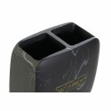 Toothbrush Holder DKD Home Decor Black Marble (10,5 x 6,5 x 10 cm)