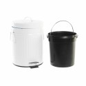 Secchio per la Spazzatura DKD Home Decor Bianco Ferro Di base (20 x 25 x 31 cm) (5 L)
