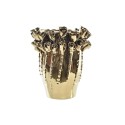 Vaso DKD Home Decor Porcelana Dourado Moderno (18 x 18 x 23 cm)