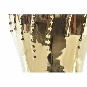 Vaso DKD Home Decor Porcelana Dourado Moderno (18 x 18 x 23 cm)