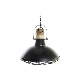 Candeeiro de teto DKD Home Decor 52 x 52 x 57 cm Preto Castanho Ferro Madeira de mangueira 50 W