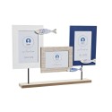 Cornice Portafoto DKD Home Decor Legno Cristallo Legno MDF Mediterraneo Pesci (40,5 x 6 x 27 cm)
