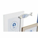 Cornice Portafoto DKD Home Decor Legno Cristallo Legno MDF Mediterraneo Pesci (40,5 x 6 x 27 cm)