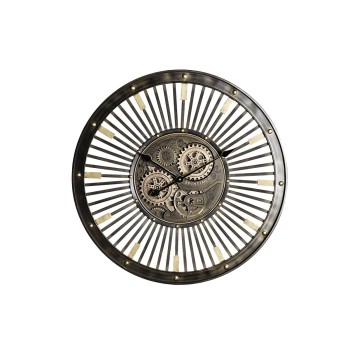 Wanduhr DKD Home Decor Schwarz Gold Eisen Vintage 65 x 6,7 x 65 cm