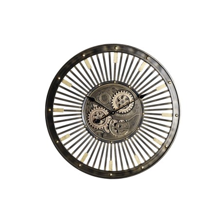 Relógio de Parede DKD Home Decor Preto Dourado Ferro Vintage 65 x 6,7 x 65 cm