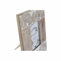 Marco de Fotos DKD Home Decor Cristal Elefante Marrón Blanco Madera de mango Indio (23 x 1,5 x 28 cm)