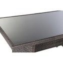 Sofá de Jardín DKD Home Decor Cristal Gris Poliéster ratán sintético Acero Marrón oscuro (175 x 73 x 81 cm)