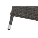 Sofá de Jardín DKD Home Decor Cristal Gris Poliéster ratán sintético Acero Marrón oscuro (175 x 73 x 81 cm)