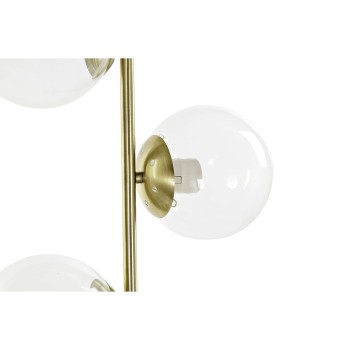 Lampada da Terra DKD Home Decor 35 x 25 x 167 cm Cristallo Dorato Metallo Trasparente 220 V 50 W