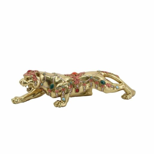 Figura Decorativa DKD Home Decor 39 x 11 x 10 cm Dourado Colonial Pantera