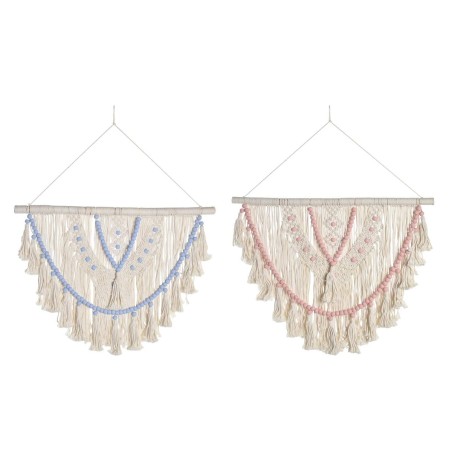 Decoração de Parede DKD Home Decor 70 x 3 x 85 cm Azul Cor de Rosa Creme (2 Unidades) Decoração de Parede DKD Home Decor 70 x 3 x 85 cm Azul Cor de Rosa Creme (2 Unidades)