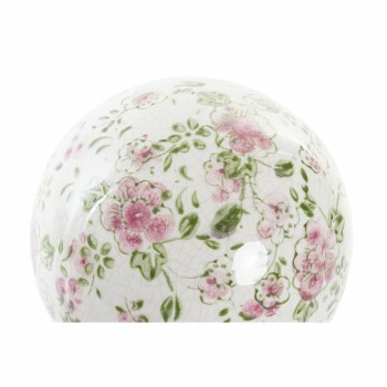 Deko-Kugel DKD Home Decor Blomster Steingut (12 x 12 x 12 cm)