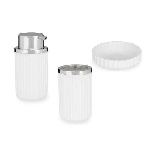 Badezimmer Set Berilo 3318-1 Weiß Kunststoff