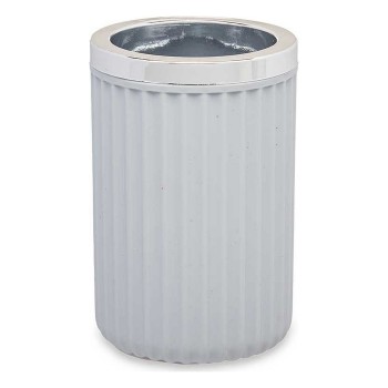 Bicchiere Berilo Grigio Plastica 7,5 x 11,5 x 7,5 cm Portaspazzolini da Denti