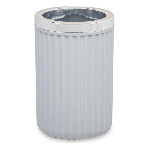 Bicchiere Berilo Grigio Plastica 7,5 x 11,5 x 7,5 cm Portaspazzolini da Denti