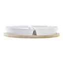 Set da Aperitivo DKD Home Decor Azzurro Naturale Bambù Gres Mediterraneo 21,5 x 21,5 x 1 cm (5 pcs)