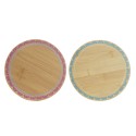 Individuais DKD Home Decor Boho 20 x 20 x 1 cm Turquesa Grená Colonial